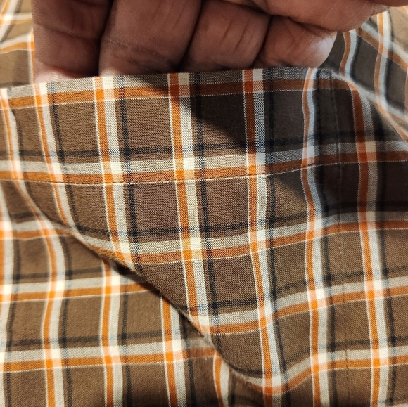 Saddlebred Tallman Men's Brown Plaid Long Sleeve Shirt 2XLT Vintage - Picture 8 of 10